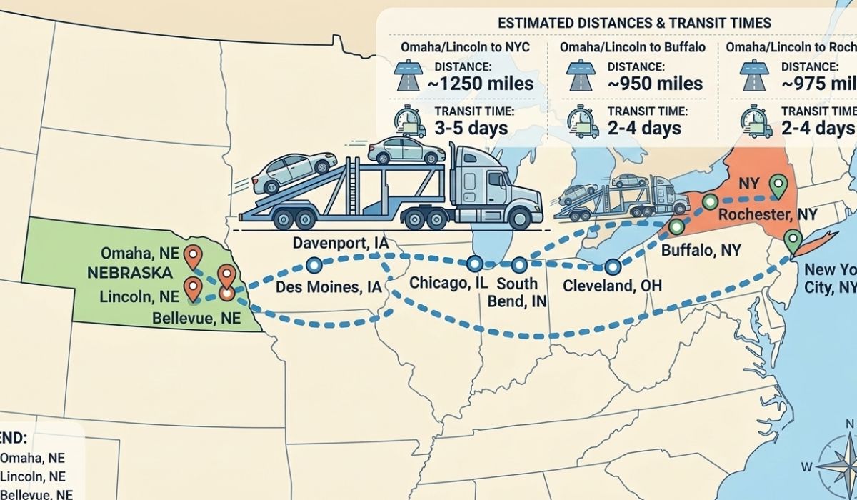 Car shipping cost comparison chart for Puerto Rico auto transport from major U.S. cities