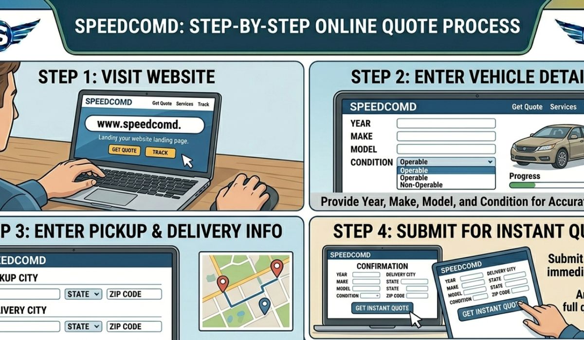 Detroit Car Shipping process showing vehicle inspection pickup transport and delivery stages