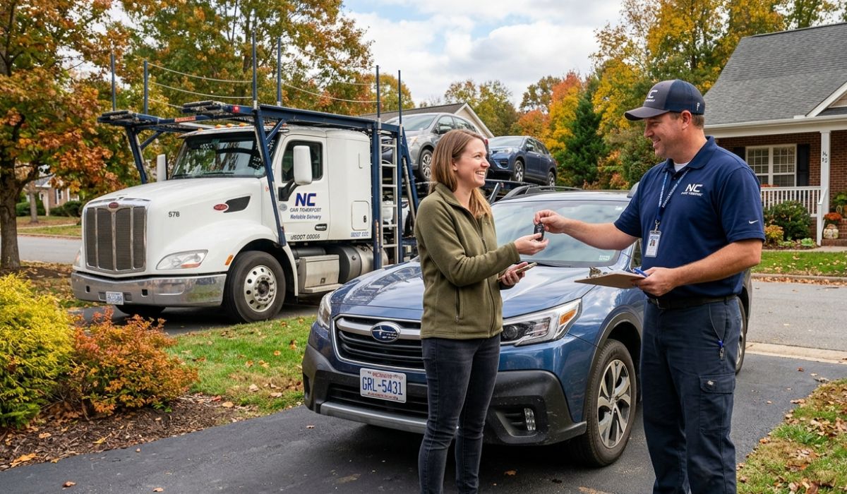 Door-to-door car shipping Milwaukee service delivering a vehicle directly to a customer’s home.