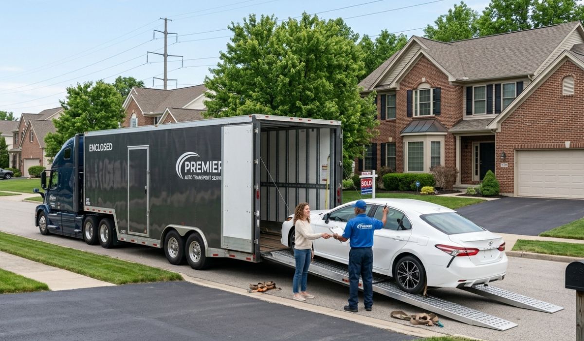 Door to door Colorado to New Jersey auto transport service with carrier picking up car from residential location