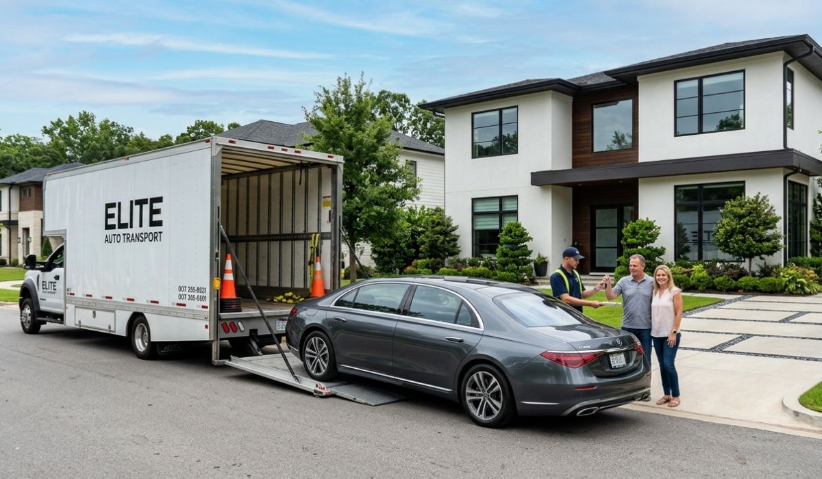 Door to door Indiana to Florida car shipping pickup service with professional driver loading vehicle in Indiana