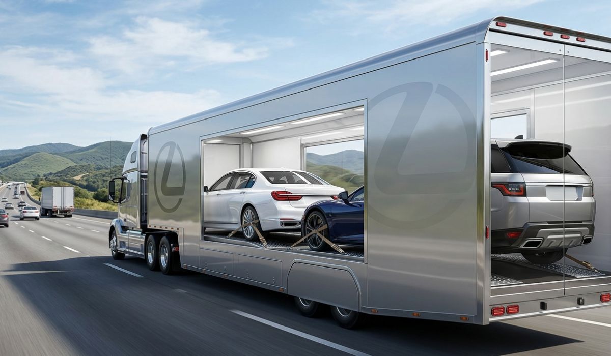 Enclosed auto transport Omaha option protecting luxury cars during secure interstate vehicle shipping and transit
