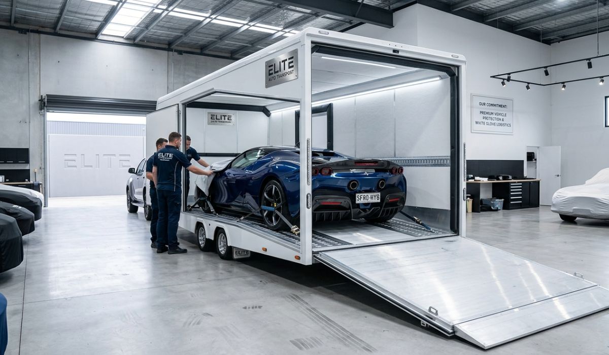 Enclosed car shipping Missouri protecting luxury vehicle during secure auto transport across state routes