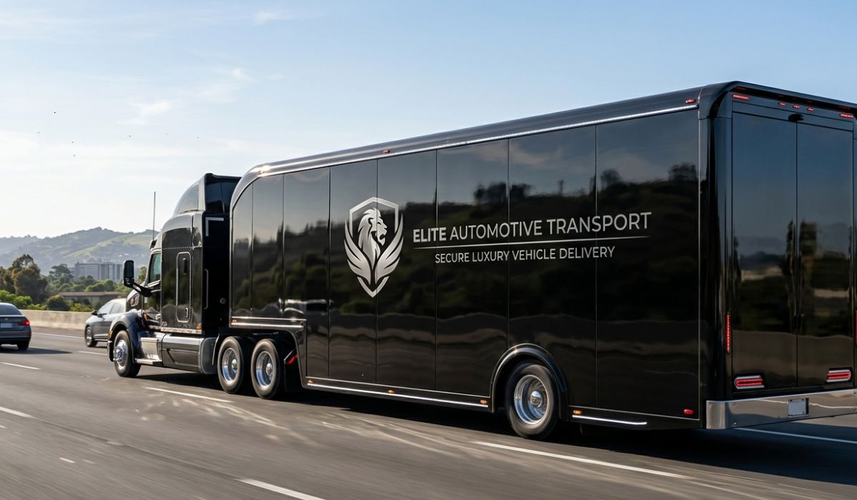 Enclosed Colorado car shipping service protecting luxury vehicles during long-distance interstate transport with full insurance coverage.