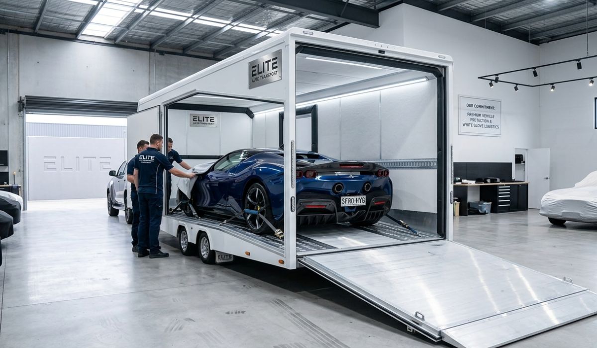 Enclosed Texas to Florida car shipping protecting luxury car during long distance transport