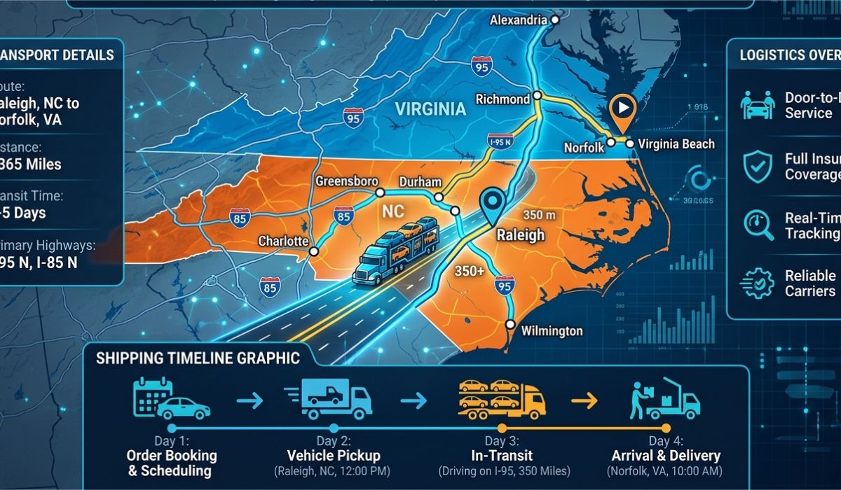 Map showing Arizona car shipping routes to California Texas Florida and New York with transport logistics network