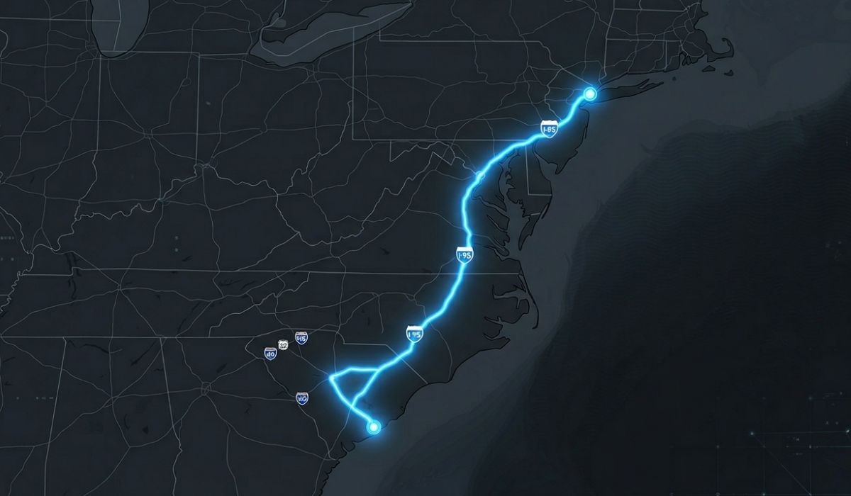 Nationwide car transport San Diego CA routes map showing cross country vehicle shipping lanes across USA with Speedcomd transport network coverage