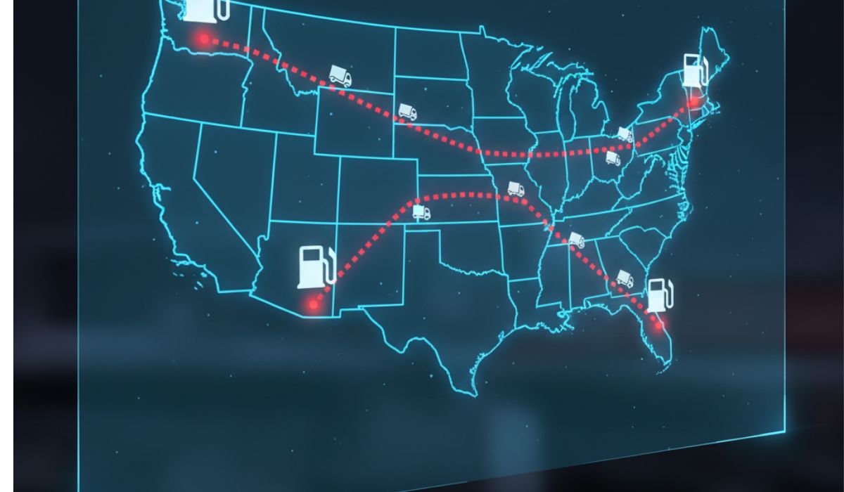 Nationwide Omaha auto transport services network map showing shipping routes across Nebraska and United States