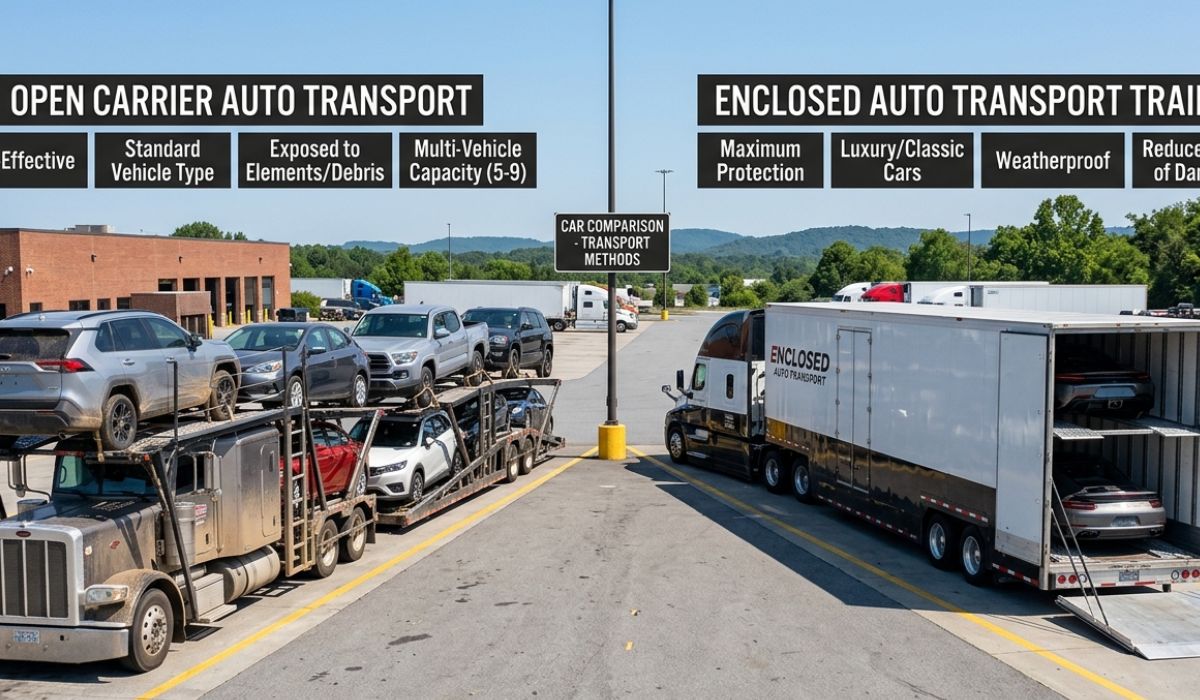 Open and enclosed Charlotte car shipping services for safe nationwide vehicle transport