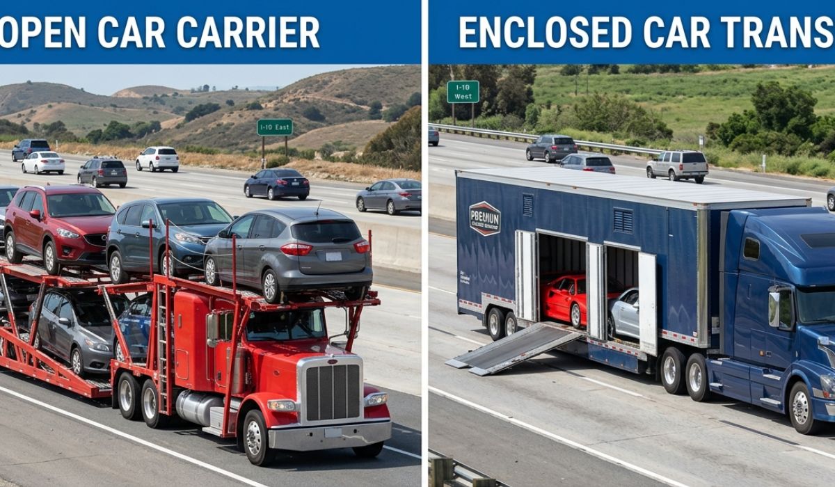 Open and enclosed Sacramento car shipping options for safe vehicle transport