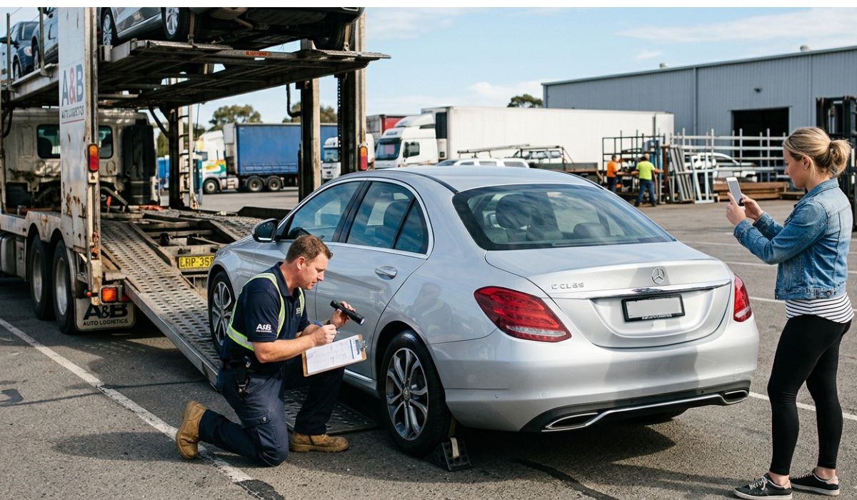 South Carolina car shipping process explained with professional auto transport truck loading vehicles safely for delivery