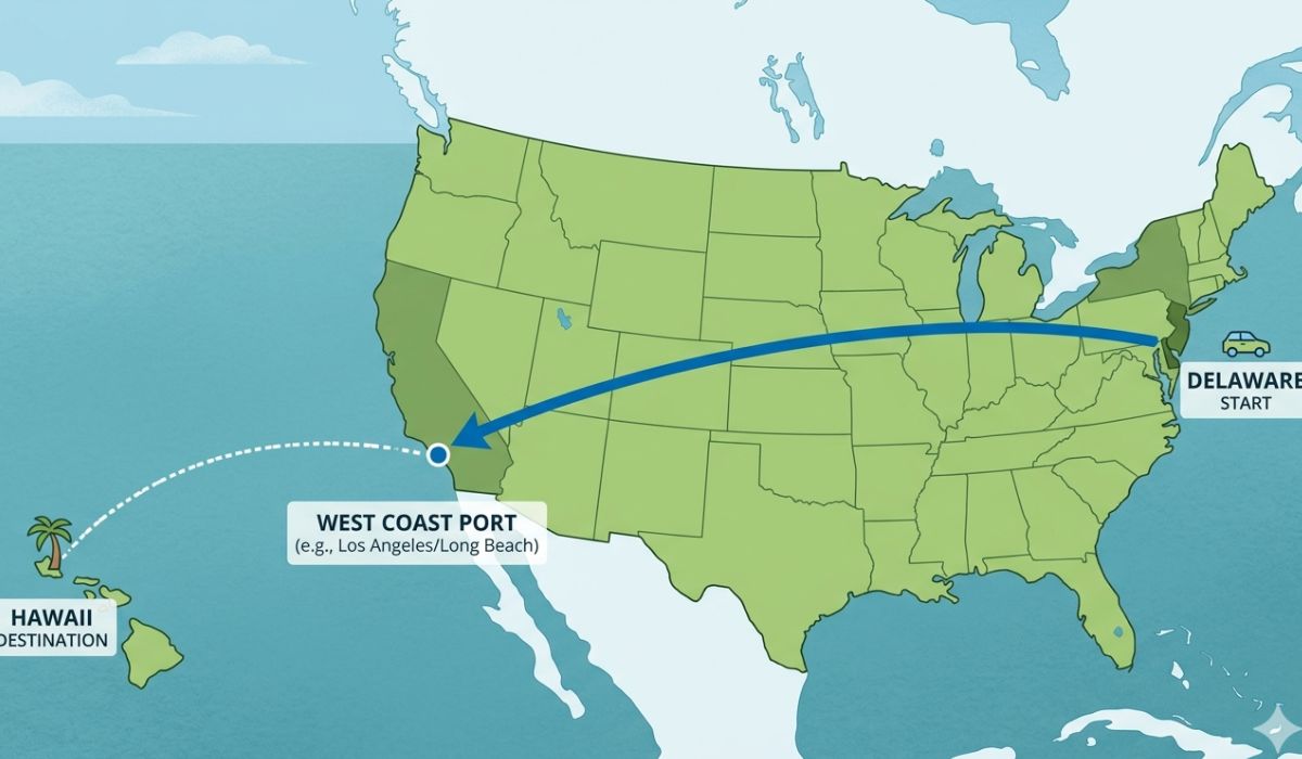 SpeedComd Jacksonville car shipping route map showing interstate transport across USA highways