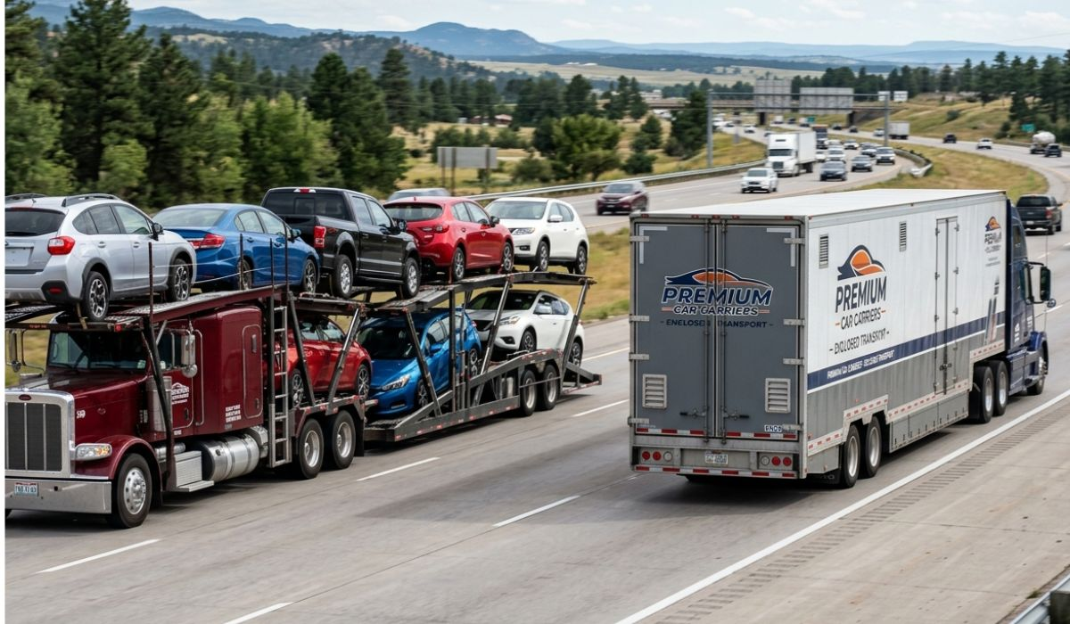 Comparison of open and enclosed car transport trailers for Florida to Massachusetts car shipping by SpeedComd