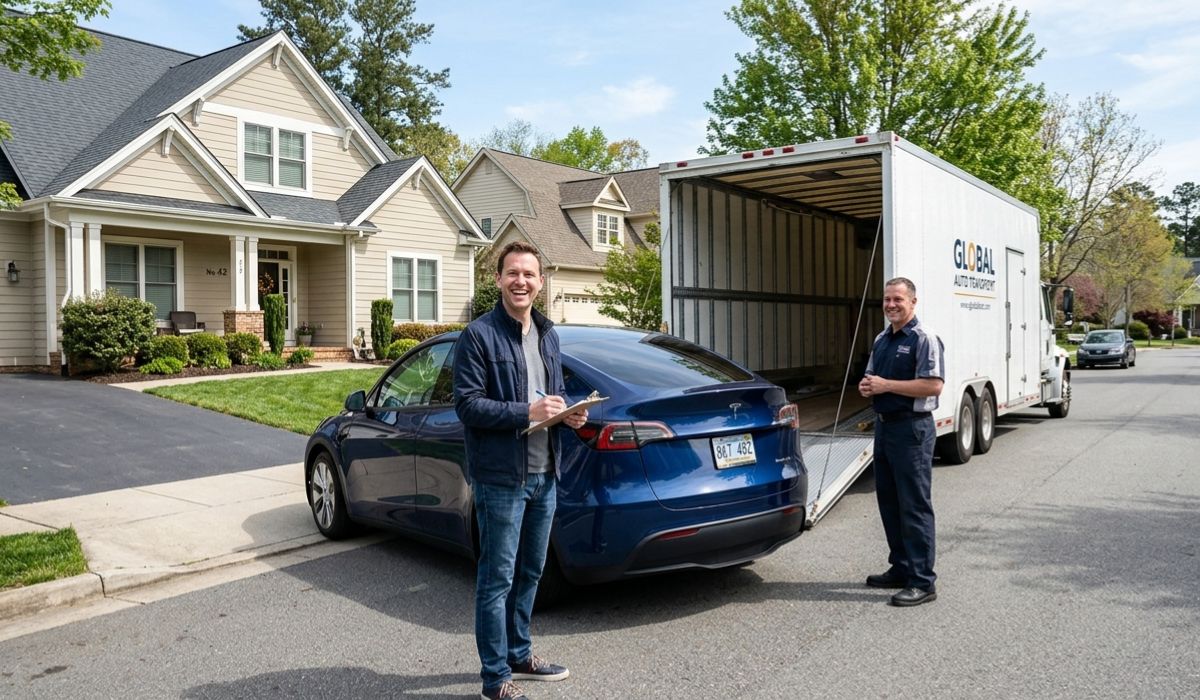 Door-to-door New York to California car shipping from New York City to Los Angeles with SpeedComd
