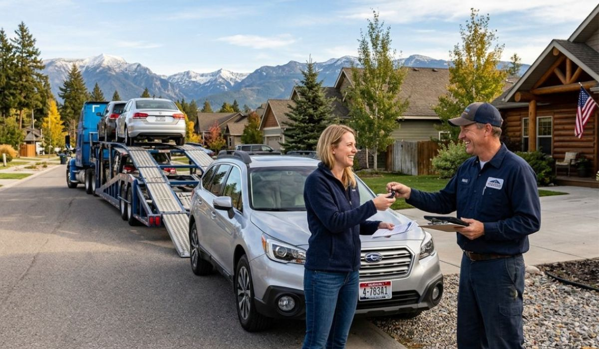Retired couple choosing seasonal car shipping instead of a long-distance road trip for safer vehicle transportation