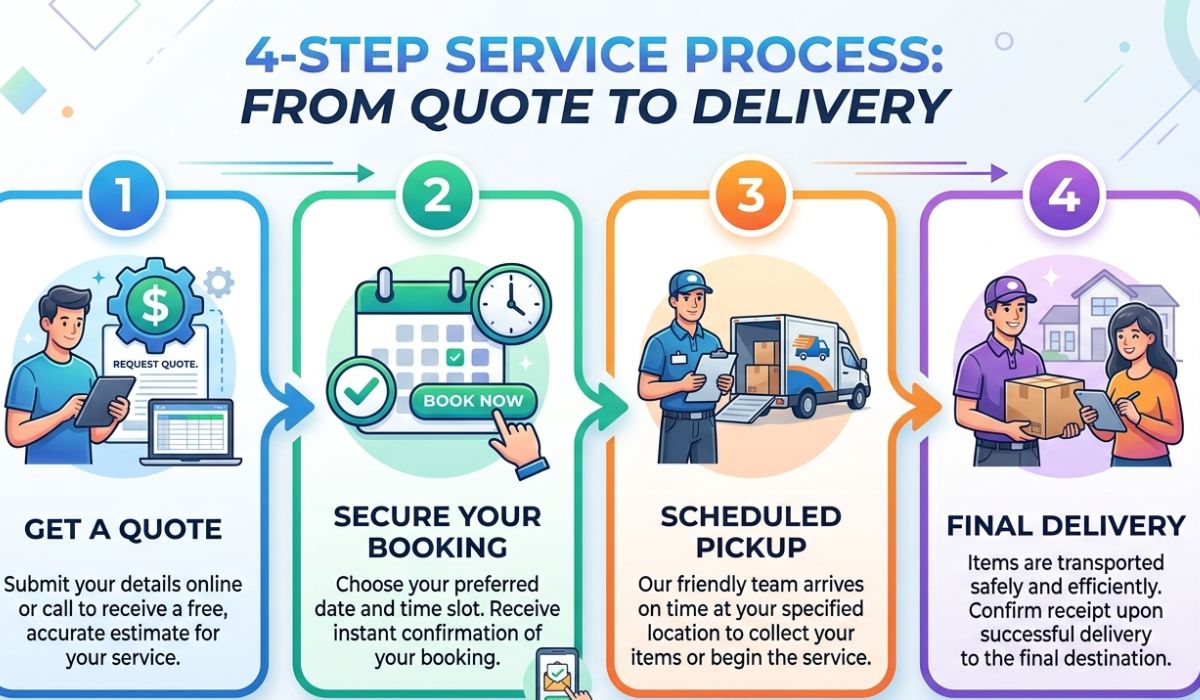 Step-by-step Florida to Colorado car shipping process with vehicle pickup and delivery by SpeedComd