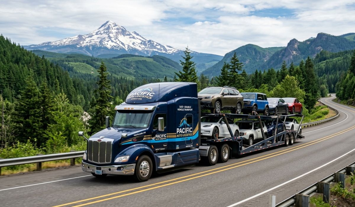 Open car transport carrier shipping a vehicle from Rhode Island to Massachusetts